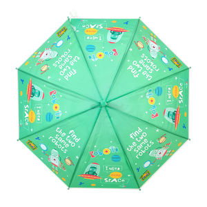 Paraguas Recto Ovida para Niños con Tela Estampada POE, Apertura Semiautomática y Logotipo Personalizado para Niños y Niñas - Product Image 5