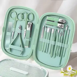 Macaron Color Manicure Beauty Nail Clipper Set Decoration 18-piece Nail Tool Pp Gift Set Suitable For Travel