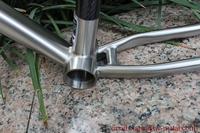 Cadre de vélo de route mixte titane et carbone personnalisé UDH décrochage Cadres de vélo titane et carbone décrochage UDH Ti cadres de vélo carbone mixte