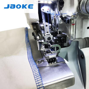 Новая промышленная компьютеризированная оверлочная машина JAOKE JK-747 с прямым приводом, плоская платформа, 3/4/5-ниточный швейный станок, пластиковая и металлическая конструкция - Product Image 4