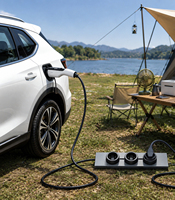 Chargeur de voiture électrique portable 3,5 kW 16 A 240 V Mode 2 EVSE, chargeur de voiture électrique V2L Type 2 GBT, prise universelle, vente en gros OEM