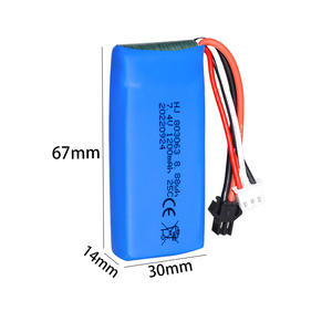 7.4V 1200mAh Lityum Polimer Şarj Edilebilir Pil Paketi 803063 RC Uçaklar ve Helikopterler Uçuş Simülatörü için - Product Image 1