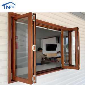 Jendela Lipat Horizontal Desain Modern Berlapis Aluminium dari Produsen Terkemuka, Kedap Suara, untuk Penggunaan di Villa - Product Image 2