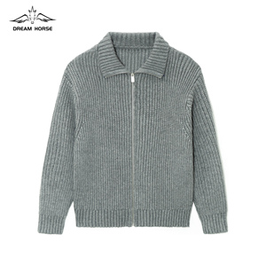 AiNear venta al por mayor de suéter cárdigan de punto de algodón de manga larga con <span class=keywords><strong>cuello</strong></span> de tortuga y <span class=keywords><strong>cremallera</strong></span> para hombre - Product Image 1