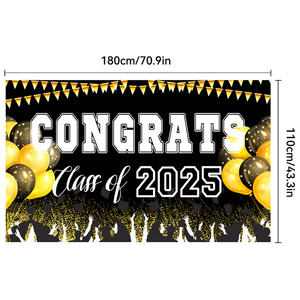 Sfondo di laurea felice per la classe di foto di 2025 congratulazioni per la festa del ballo di fine anno laureati fotografia sfondo Deco - Product Image 3