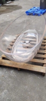 Baignoire autoportante moderne en pierre artificielle et résine transparente de conception récente avec fonction de trempage et drain pour salle de bain