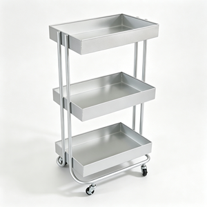 <span class=keywords><strong>Chariot</strong></span> de rangement roulant en métal doré pour salon de beauté, avec roues, pour salon de manucure, coiffure, spa, <span class=keywords><strong>chariot</strong></span> organisateur d'outils - Product Image 2