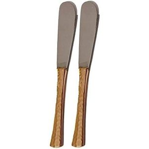 PARIJAT Handicraft Set 2 Steel Copper Dinnerware <b>Flatware</b> Tableware Cutlery Utensil Set for Home Restaurant Featuring Knives - Product Image 4