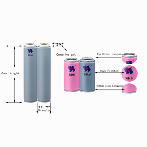 Đường kính 52x240mm làm mát không khí sử dụng với bên trong vàng sơn mài rỗng Aerosol <span class=keywords><strong>tin</strong></span> có thể - Product Image 4