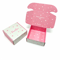 Boîte en papier à pois roses et blancs, impression personnalisée, boîte en papier rigide robuste, emballage cadeau pour parfums, cosmétiques, vêtements
