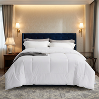 Couette brodée 100 % coton biologique, résistante à l'eau, écologique, design simple, pour l'hiver et l'automne, idéale pour la maison et l'hôtel