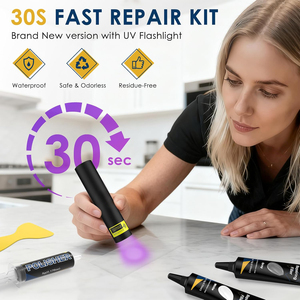 <span class=keywords><strong>Kit</strong></span> <span class=keywords><strong>de</strong></span> Reparación <span class=keywords><strong>de</strong></span> Encimeras <span class=keywords><strong>de</strong></span> Cuarzo, Reparación Rápida en 30s, Repara Agujeros, Rasguños y Grietas en Azulejos <span class=keywords><strong>de</strong></span> <span class=keywords><strong>Fibra</strong></span> <span class=keywords><strong>de</strong></span> <span class=keywords><strong>Vidrio</strong></span>, Porcelana, Cerámica, Bañeras, Fregaderos y Cocinas - Product Image 2
