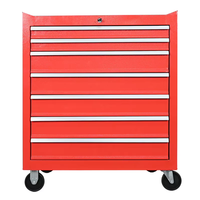 Coffre à outils à 7 tiroirs sur roulettes, armoire de rangement pour outils en acier verrouillable pour garage, atelier et usage mécanique