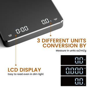 Changxie-Werkskaffeegewicht Kunststoff 3 kg/1,1 g Haushalt Multifunktion Küche Büro Café Kaffeegewicht Skala - Product Image 2