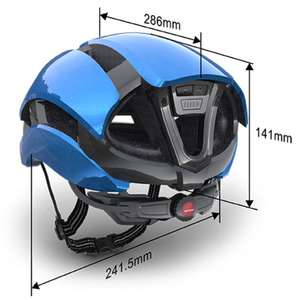 Delanhuwi <span class=keywords><strong>casco</strong></span> de <span class=keywords><strong>ciclismo</strong></span> inteligente para verano 55-59cm nuevo con sensor de <span class=keywords><strong>giro</strong></span> y freno luz trasera para patinaje y esquí para montar - Product Image 1