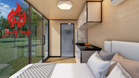 Maison de conteneur modulaire en acier imperméable moderne et portable à bas prix, bureaux modulaires, bâtiment extensible de 20 pieds