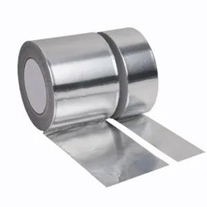 Cinta de aislamiento de papel de aluminio plateado para aire acondicionado, envoltura de tubería impermeable, Rollo adhesivo Jumbo de alta temperatura