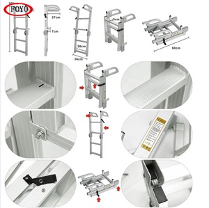 Eyfoyo — échelle de <span class=keywords><strong>piscine</strong></span> marine en aluminium, <span class=keywords><strong>4</strong></span> <span class=keywords><strong>marches</strong></span>, pour bateau attique, pour yacht - Product Image 2