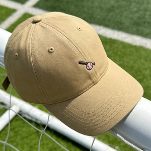 Gorra de Béisbol Color Caqui con Bordado de Bate y Pelota - Gorra de 6 Paneles Ajustable para Deportes y Actividades al Aire Libre - Product Image 5