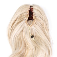 Queue de cheval synthétique à clip souple de 21 pouces pour salon de coiffure, marque privée, vente en gros