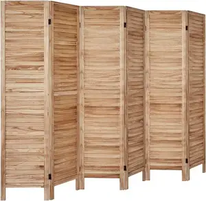 China Leverancier Divider Indoor Opvouwbare Draagbare Scheidingswand Houten Scherm