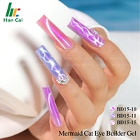 Nouveau Gel Constructeur Effet Œil de Chat Sirène 18 Couleurs Gel d'Extension d'Ongles Vente en Gros Gel Constructeur de Haute Qualité Gel Dur Logo Personnalisé