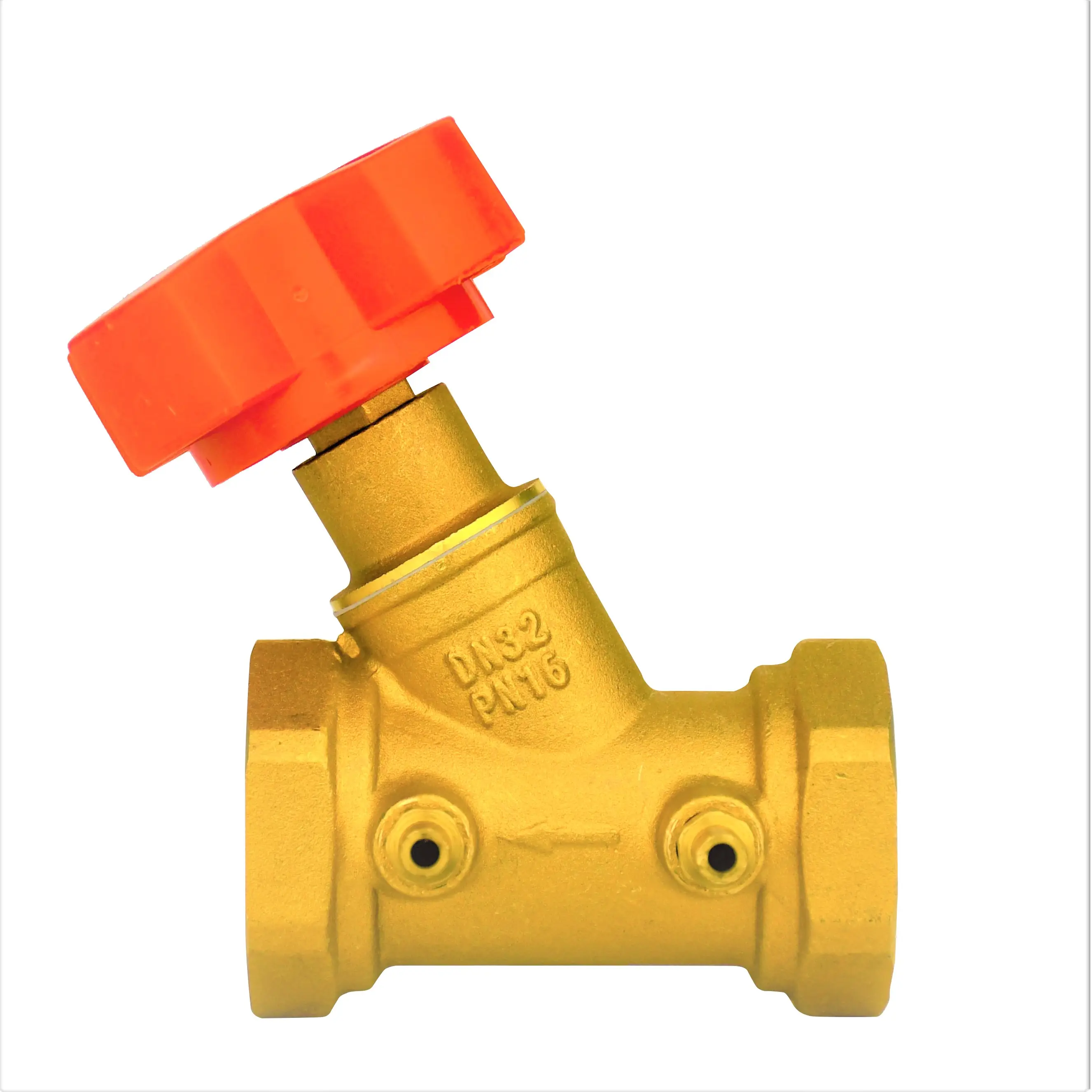 DN32 Brass central air conditioning heating pipe static flow control balance valve