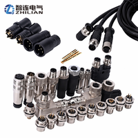 Assortiment de connecteurs circulaires M5 M8 M9 M12 M16 M23 7/8 IP67 IP68 mâle/femelle 2-24 broches pour montage sur panneau PCB