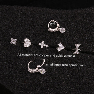 <span class=keywords><strong>Boucle</strong></span> d'oreille Cz Cartilage Helix Tragus Daith Conch Rook Lobe <span class=keywords><strong>Nez</strong></span> Piercing Septum Anneau Helix Cartilage <span class=keywords><strong>Boucle</strong></span> d'oreille Femme <span class=keywords><strong>Homme</strong></span> 1 pièce - Product Image 2