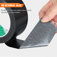 Ruban adhésif en tissu imperméable noir UJANG, ruban adhésif en tissu robuste pour réparation, étanchéité, emballage et utilisation en extérieur, ruban adhésif à forte adhérence