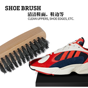 Solid Wood Pig Bristle <b>Shoe</b> Brush Black Hair For Cleaning And Care Of <b>Shoes</b> - Product Image 3