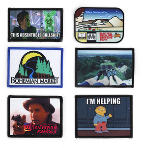 Patch de sublimation personnalisé vierge avec support thermocollant ou auto-agrippant, technique de broderie pour T-shirts et sweats à capuche - Product Image 4