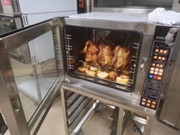 Four à air chaud polyvalent 220V 4.5kW 60 litres avec 4 plateaux pour pâtisseries danoises, gâteaux de lune, hot-dogs, saucisses et fruits