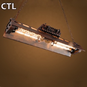 Lampada a Sospensione Rettangolare in Ferro Stile Loft Retrò, Lampadario Industriale Vintage in Metallo <span class=keywords><strong>per</strong></span> Cucine e Bar - Product Image 2