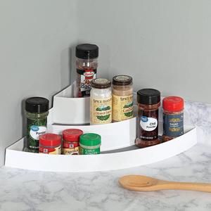 Groothandel Keuken Multi-Functionele Hoek Plank Drielaagse Waaiervormige Antislip Kruiderij Opbergrek Voor Huishoudelijke Keuken Gebruik - Product Image 3