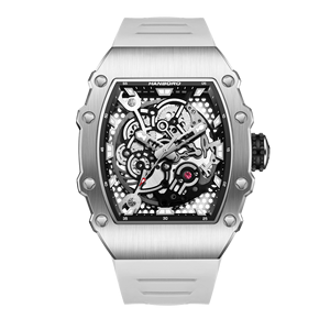 Hanboro nam sang trọng thạch anh Đồng hồ cơ khí loạt vuông kính Silicone con trỏ thời trang hợp thời trang thủ công phức tạp nhập khẩu - Product Image 6