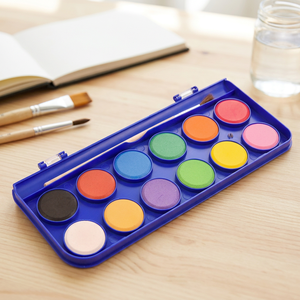 Artecho 12-Piece Solid Water Color <b>Paints</b> Set with 3mL Tubes Box & Nylon Brush for Paper/Art Model ATO-WP1201 Ages >3 - Product Image 3