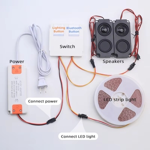 Hete Aanbieding DC12V Twee-Knops Capacitieve Touch Spiegel Sensor Schakelaar met IP22 LED Indicator (Blauw/Wit) en Speaker - Product Image 3
