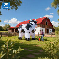 Mascotte gonflable publicitaire, personnage de dessin animé, vache géante gonflable avec des cornes pour la décoration d'événements