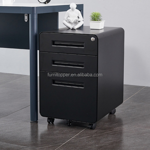 Hiện đại cong ba-ngăn kéo thép Tủ hồ sơ, văn phòng di chuyển cơ sở, dưới bàn di chuyển thép Tủ hồ sơ với bánh xe - Product Image 3
