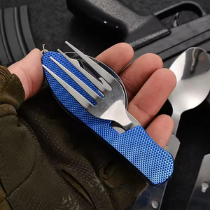 Cuchillo Plegable Portátil de Acero Inoxidable Huyo, Utensilios de Camping, Cubertería para Viajes y Senderismo, Multiherramienta, Estilo Simple para Actividades al Aire Libre - Product Image 4