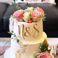 Acryl-Alphabet-Buchstaben Tortendekoration 26-teilig Individueller Name Kuchen-Dekorationsset Hochzeitstorte DIY Cupcake Geburtstagstorte Backzubehör