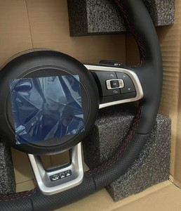 Volante de Cuero Perforado para vw GTI GTD Amarok Passat <span class=keywords><strong>Golf</strong></span> 4 5 6 7 <span class=keywords><strong>8</strong></span> MK4 5 6 7 <span class=keywords><strong>8</strong></span> R GTE Variant R-Line T6 V6 Sedan <span class=keywords><strong>R32</strong></span> - Product Image 3