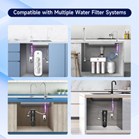 Purificateur d'eau LED UVC certifié NSF 99,999 %, 3 LPM, 12 V CC, pour comptoir de cuisine domestique, sous évier, distributeur d'eau potable RO