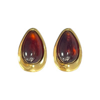 Boucles d'oreilles vintage en forme de goutte d'eau pour femmes, en acier inoxydable, plaqué or véritable, luxe discret