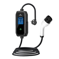 Pengisi Daya EVSE Portabel AC 3.5KW 7KW 11KW 22KW Pengisi Daya Mobil Listrik Tipe 2 Tipe 1 GBT Aplikasi Tuya Pengisi Daya Mobil EV Portabel
