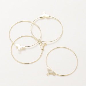 Boucles d'oreilles créoles en alliage de cuivre plaqué or 14k 18k et platine, bijoux unisexes, accessoires de boucles d'oreilles DIY, origine Yiwu - Product Image 4