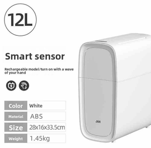 Cestino Intelligente con Sensore da 12L, Apertura Automatica a Doppia Porta, Silenzioso, Impermeabile IPX5 per Casa e Ufficio - Product Image 6