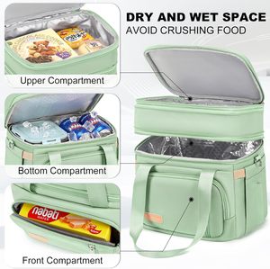 Free sample Outdoor Picnic Reusable <b>Lunch</b> <b>Bag</b> Expandable Insulated Cooler <b>Bag</b> with Shoulder Strap - Product Image 1