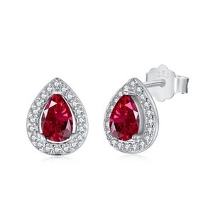 925 Sterling Bạc Đẹp Cổ Điển Cổ Điển Thời Trang Đồ Trang Sức <span class=keywords><strong>CZ</strong></span> 4*6Mm Màu Hình Dạng Quả Lê Đá Vàng Mạ Stud Bông Tai - Product Image 2